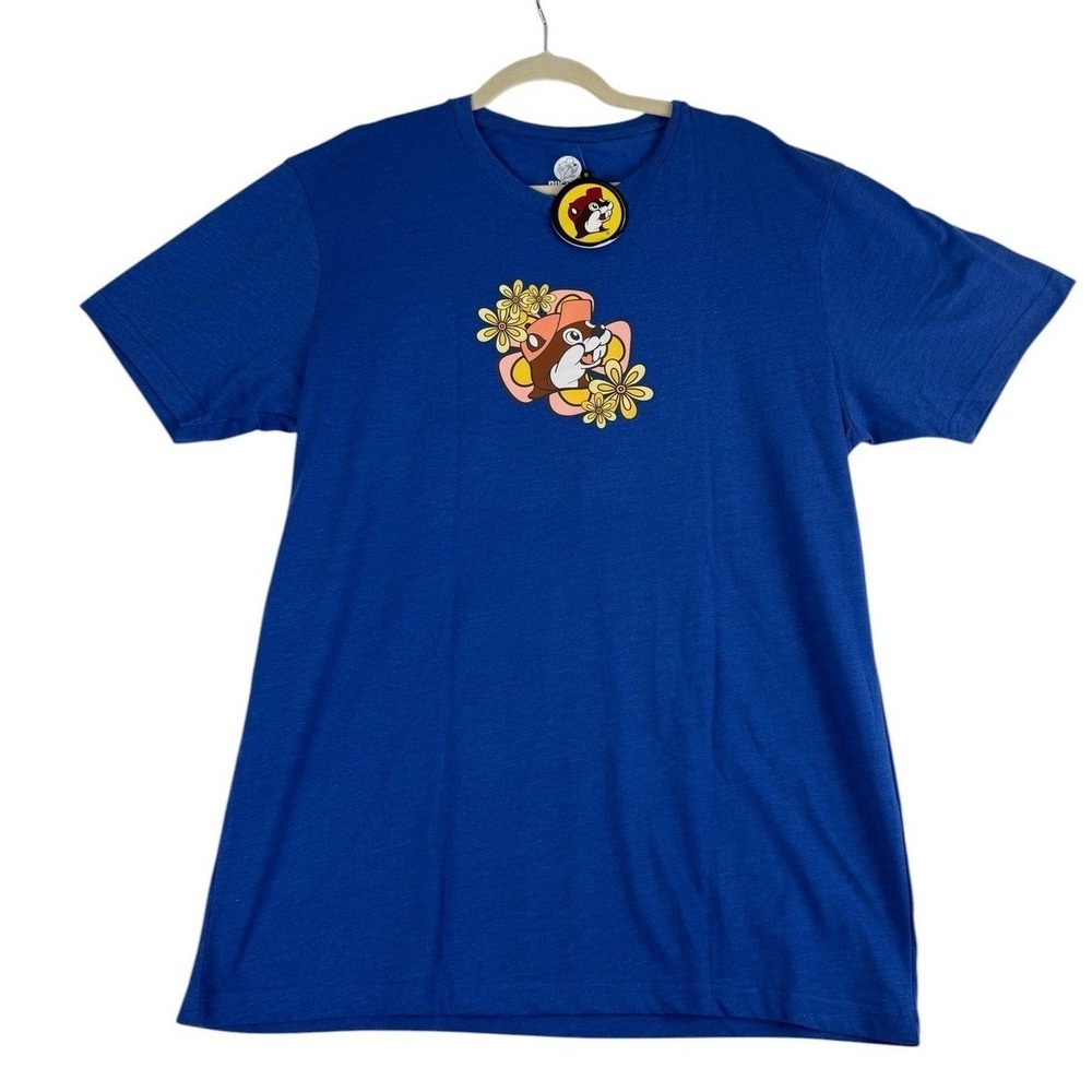 Buc-ee's Graphic T-Shirt Women XL  Just A Girl Who Loves Buc-ees Boho‎ Blue